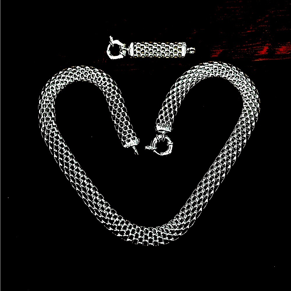 $148 Italian Woven Designer Estate Chain Sterling 20.3 Grams 925 ITALY KA 1772 - Picture 2 of 5